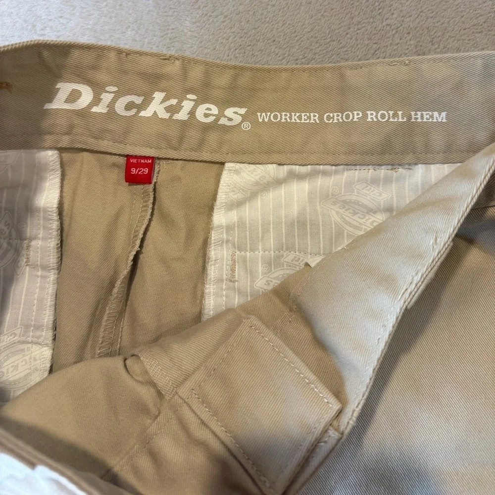 Dickies Worker Crop Roll Hem Pants Khaki Beige 9/29 women’s